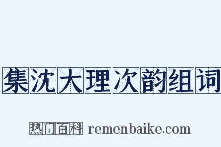 集沈大理次韵组词是什么意思的图片